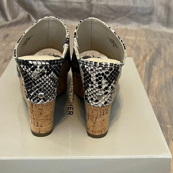 Marc Fisher Open Toe Platform Snakeskin Espadrilles - Picture 4 of 5